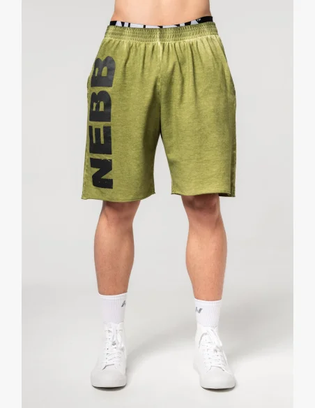 NEBBIA • NEBBIA Te shorts lavati NO BS verdi • Nebshop.it