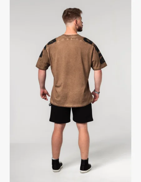 NEBBIA • NEBBIA Maglietta oversized lavata LIFTING CLUB marrone • Nebshop.it