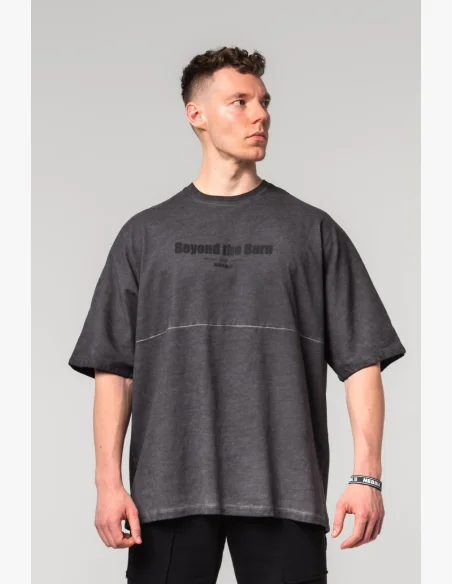 NEBBIA • NEBBIA T-shirt oversize lavato NO SHORTCUTS nero • Nebshop.it