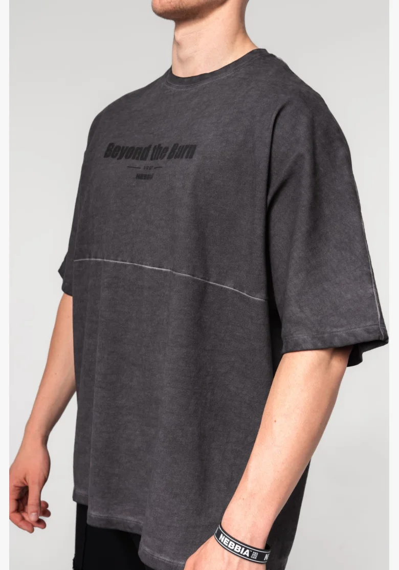 NEBBIA • NEBBIA T-shirt oversize lavato NO SHORTCUTS nero • Nebshop.it
