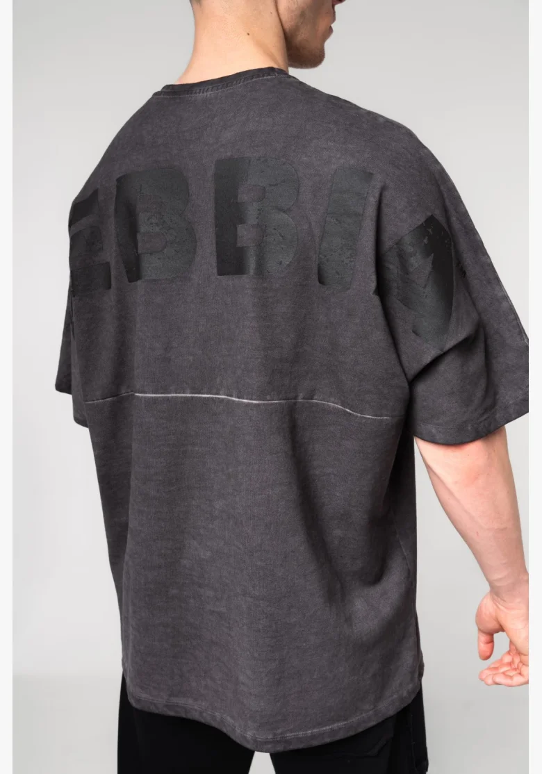 NEBBIA • NEBBIA T-shirt oversize lavato NO SHORTCUTS nero • Nebshop.it