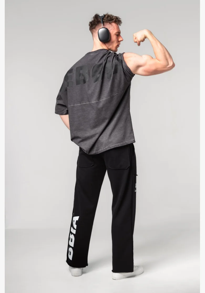 NEBBIA • NEBBIA T-shirt oversize lavato NO SHORTCUTS nero • Nebshop.it