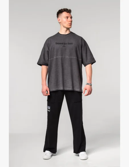 NEBBIA • NEBBIA T-shirt oversize lavato NO SHORTCUTS nero • Nebshop.it