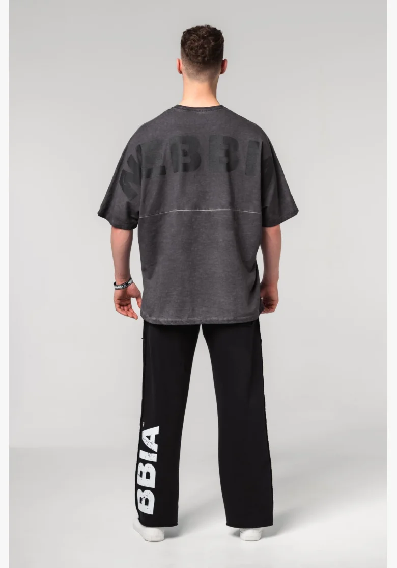 NEBBIA • NEBBIA T-shirt oversize lavato NO SHORTCUTS nero • Nebshop.it