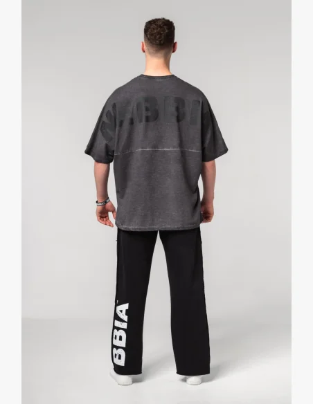 NEBBIA • NEBBIA T-shirt oversize lavato NO SHORTCUTS nero • Nebshop.it