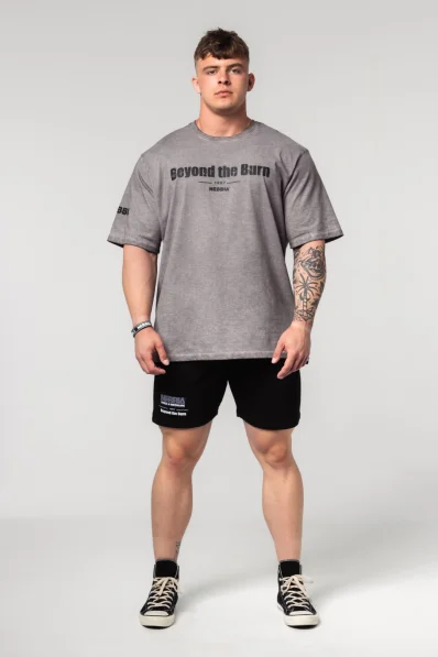 NEBBIA • NEBBIA Maglietta pesante in cotone lavato GRIND grigia • Nebshop.cz 2