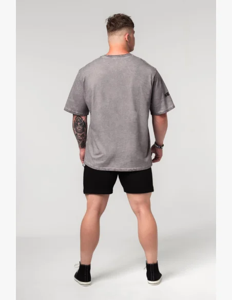 NEBBIA • NEBBIA Maglietta pesante in cotone lavato GRIND grigia • Nebshop.cz