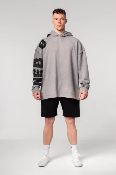 NEBBIA • NEBBIA Mikina oversized s kapucí NO BS šedá • Nebshop.cz