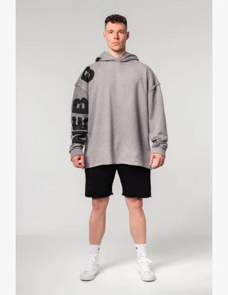 NEBBIA • NEBBIA Mikina oversized s kapucí NO BS šedá • Nebshop.cz