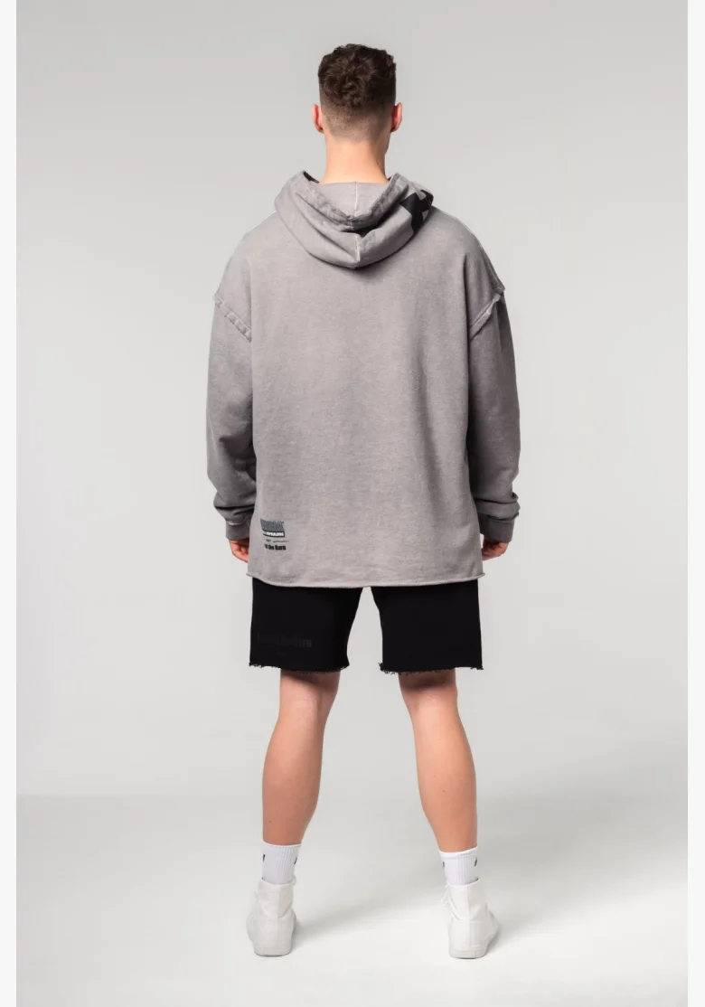 NEBBIA • NEBBIA Mikina oversized s kapucí NO BS šedá • Nebshop.cz