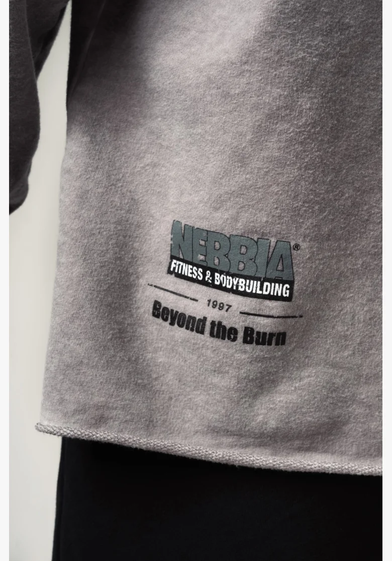 NEBBIA • NEBBIA Mikina oversized s kapucí NO BS šedá • Nebshop.cz