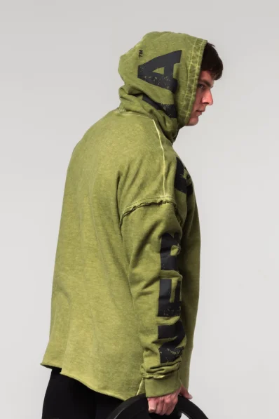 NEBBIA • NEBBIA Felpa oversize con cappuccio NO BS verde • Nebshop.cz 2