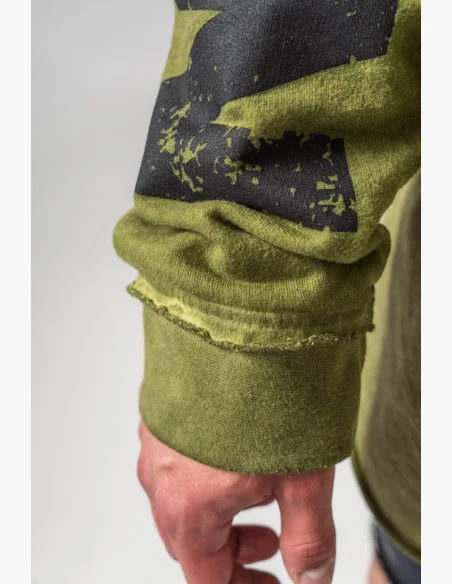 NEBBIA • NEBBIA Felpa oversize con cappuccio NO BS verde • Nebshop.cz