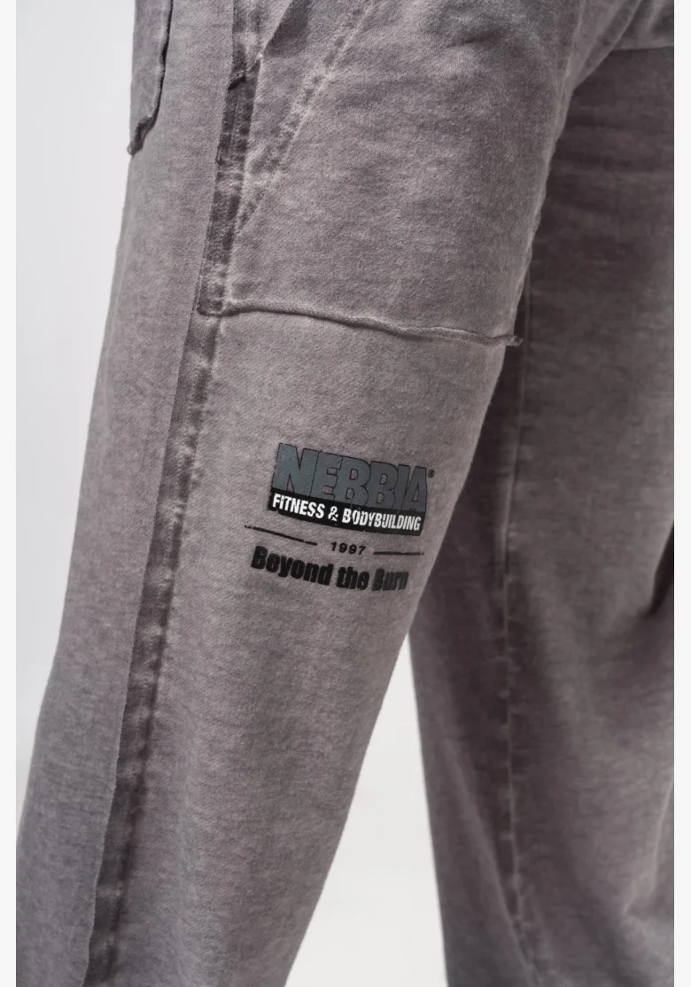 NEBBIA • NEBBIA Pantaloni felpati con tasche NO SHORTCUTS grigi • Nebshop.cz
