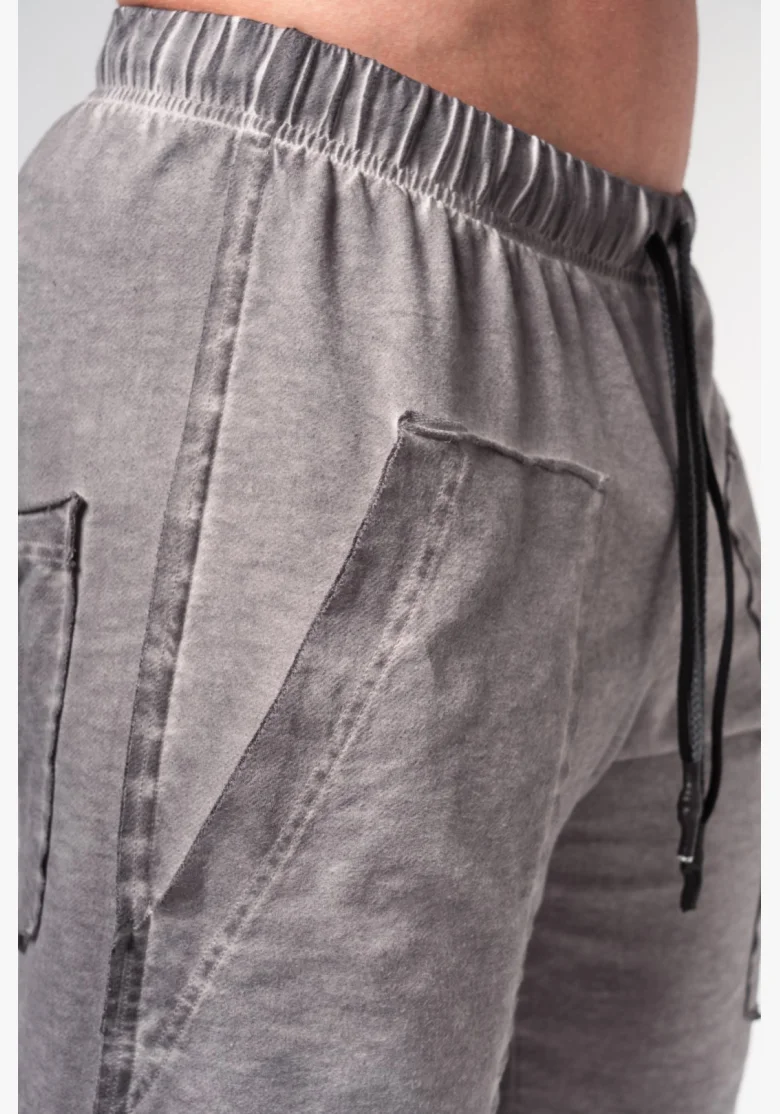 NEBBIA • NEBBIA Pantaloni felpati con tasche NO SHORTCUTS grigi • Nebshop.cz