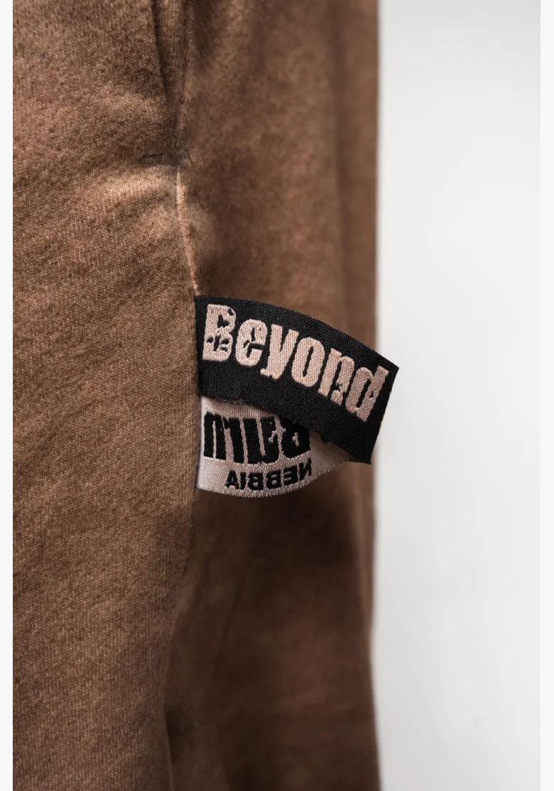 NEBBIA • NEBBIA Pantaloni baggy lavati con tasche GYM BRO marroni • Nebshop.cz