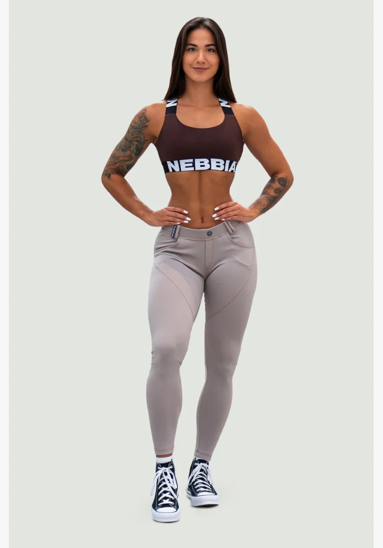 NEBBIA • NEBBIA Bubble Butt leggings LIFT UP beige • Nebshop.cz