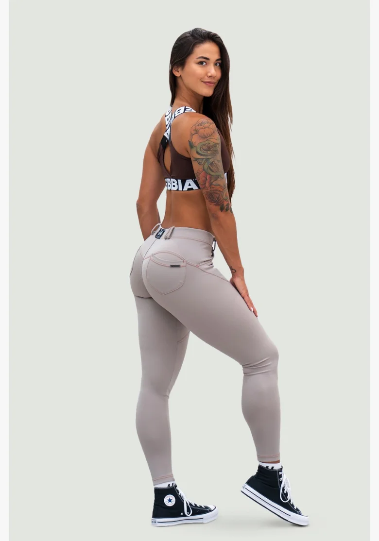 NEBBIA • NEBBIA Bubble Butt leggings LIFT UP beige • Nebshop.cz