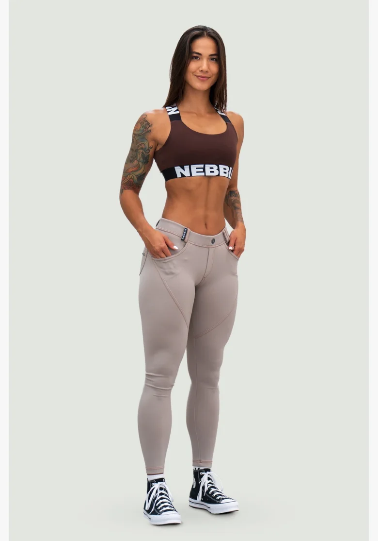 NEBBIA • NEBBIA Bubble Butt leggings LIFT UP beige • Nebshop.cz