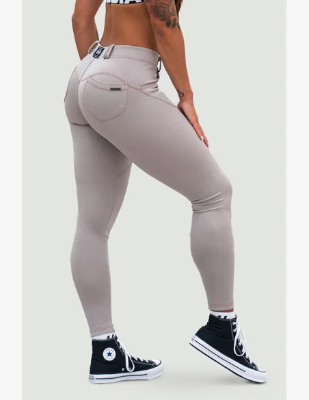 NEBBIA • NEBBIA Bubble Butt leggings LIFT UP beige • Nebshop.cz