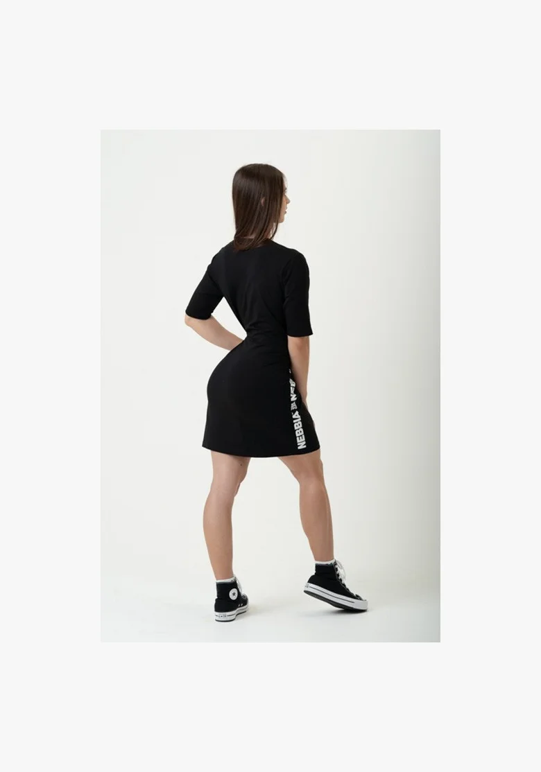 NEBBIA • NEBBIA Abito oversize in jersey NEBBIA CLUB nero • Nebshop.it