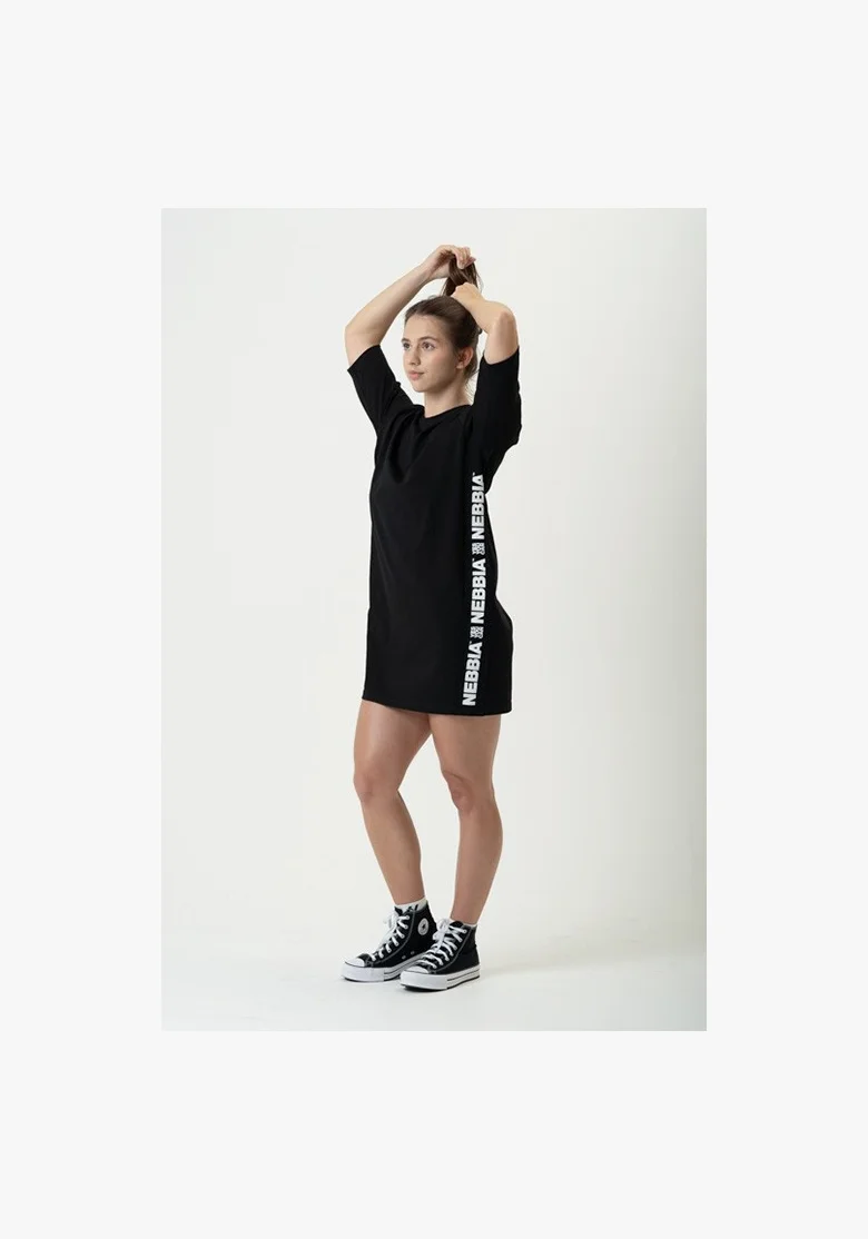 NEBBIA • NEBBIA Abito oversize in jersey NEBBIA CLUB nero • Nebshop.it
