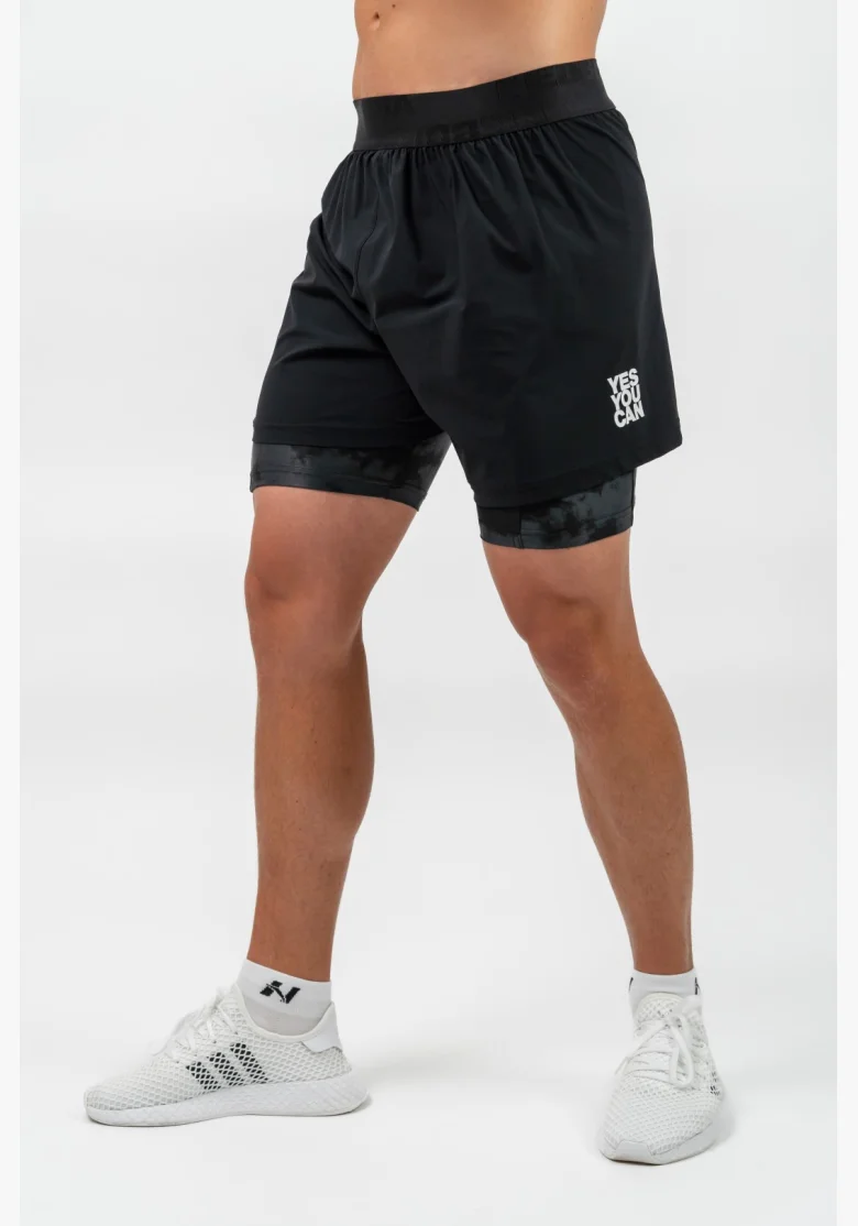 NEBBIA • NEBBIA Shorts Compressivi 2in1 con Tasche per Mobile PERFORMANCE nere • Nebshop.it