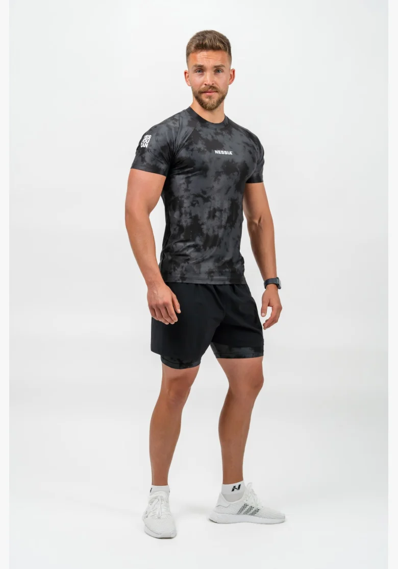 NEBBIA • NEBBIA Shorts Compressivi 2in1 con Tasche per Mobile PERFORMANCE nere • Nebshop.it