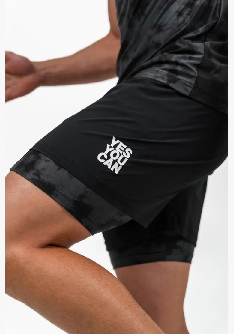 NEBBIA • NEBBIA Shorts Compressivi 2in1 con Tasche per Mobile PERFORMANCE nere • Nebshop.it