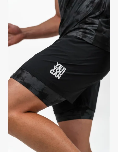 NEBBIA • NEBBIA Shorts Compressivi 2in1 con Tasche per Mobile PERFORMANCE nere • Nebshop.it