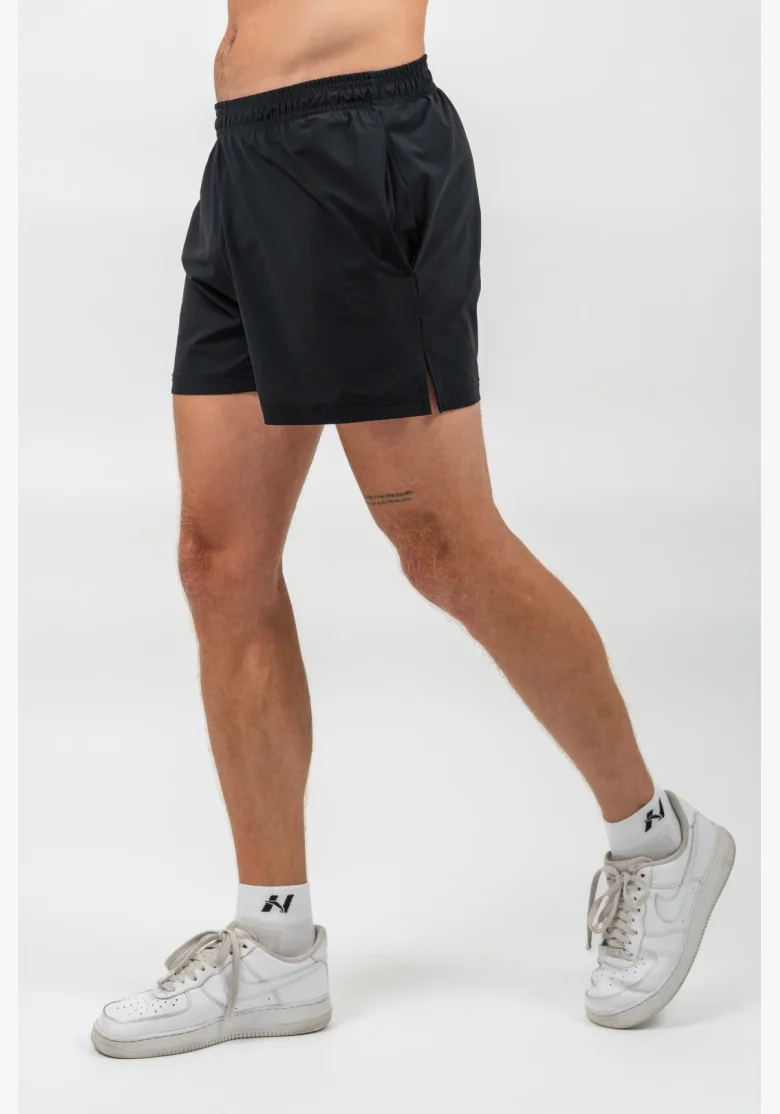 NEBBIA • NEBBIA Pantaloni Corti Sportivi Asciugatura Rapida RESISTANCE Neri • Nebshop.it