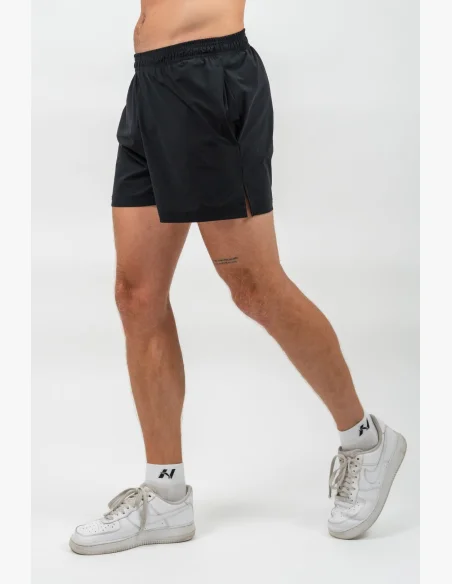NEBBIA • NEBBIA Pantaloni Corti Sportivi Asciugatura Rapida RESISTANCE Neri • Nebshop.it