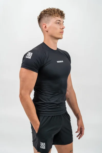 NEBBIA • NEBBIA Pantaloni Corti Sportivi Asciugatura Rapida RESISTANCE Neri • Nebshop.it