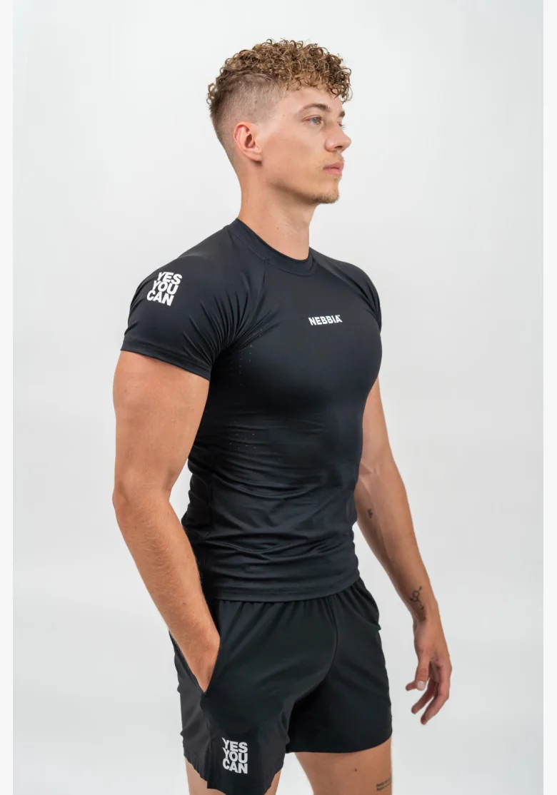 NEBBIA • NEBBIA Pantaloni Corti Sportivi Asciugatura Rapida RESISTANCE Neri • Nebshop.it