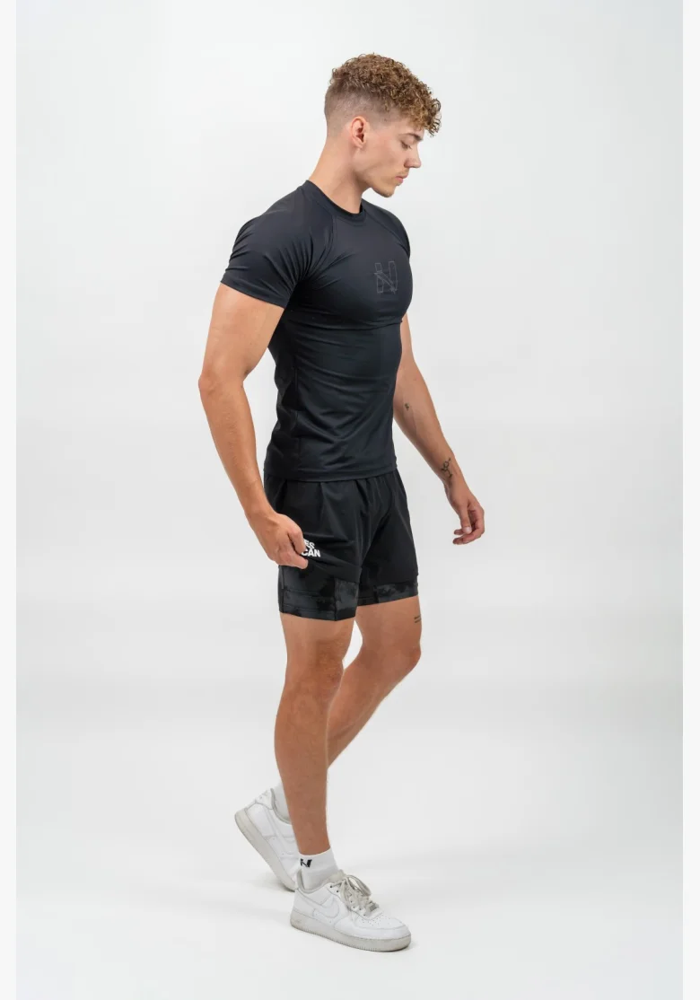 NEBBIA • NEBBIA Maglia Sportiva Compressiva ENDURANCE nera • Nebshop.it