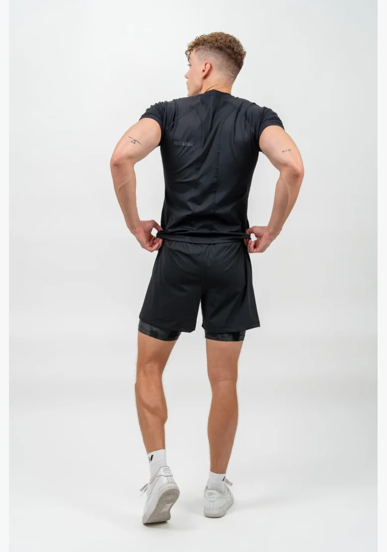 NEBBIA • NEBBIA Maglia Sportiva Compressiva ENDURANCE nera • Nebshop.it