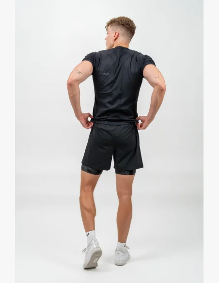 NEBBIA • NEBBIA Maglia Sportiva Compressiva ENDURANCE nera • Nebshop.it