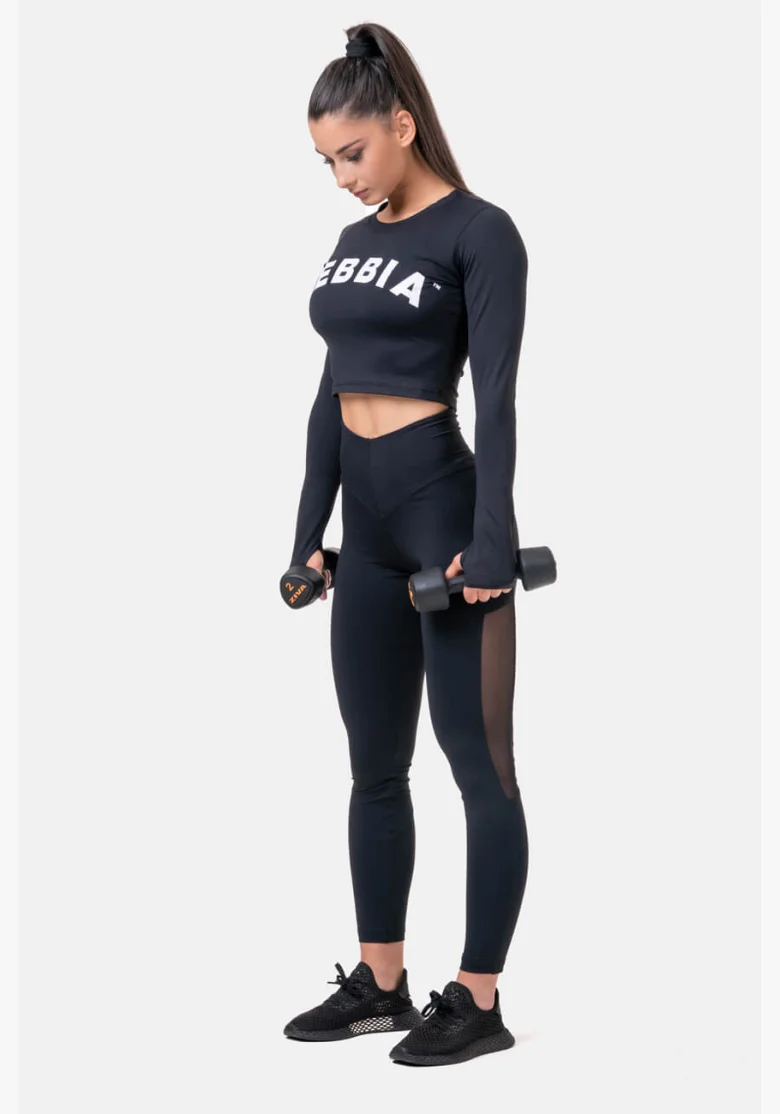 NEBBIA • Leggings in rete con vita alta • NEBBIAshop.cz