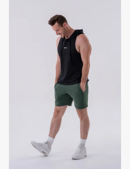 NEBBIA • NEBBIA Fitness canotta con cappuccio nera • Nebshop.cz