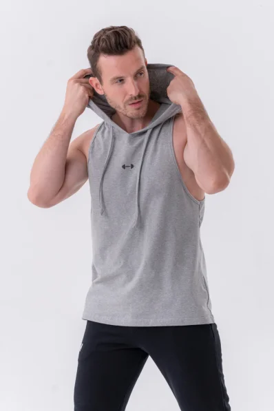 NEBBIA • Canotta Fitness NEBBIA con cappuccio grigia • Nebshop.cz 2