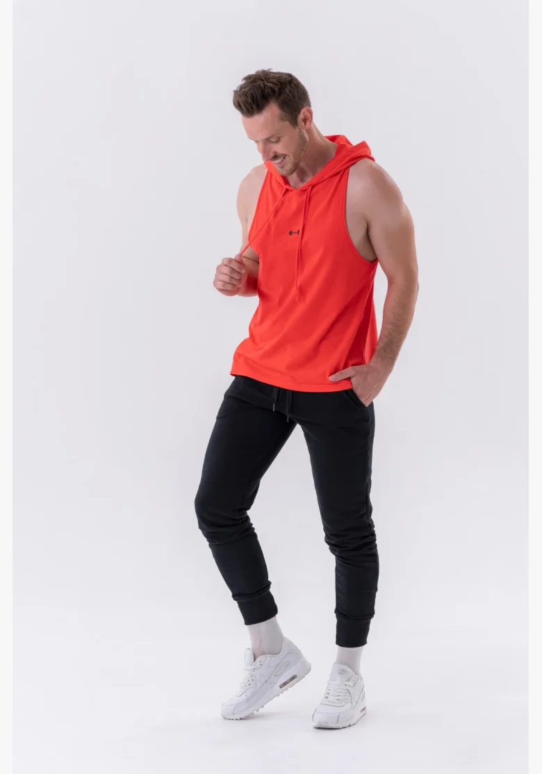 NEBBIA • NEBBIA Fitness canotta con cappuccio rossa • Nebshop.cz