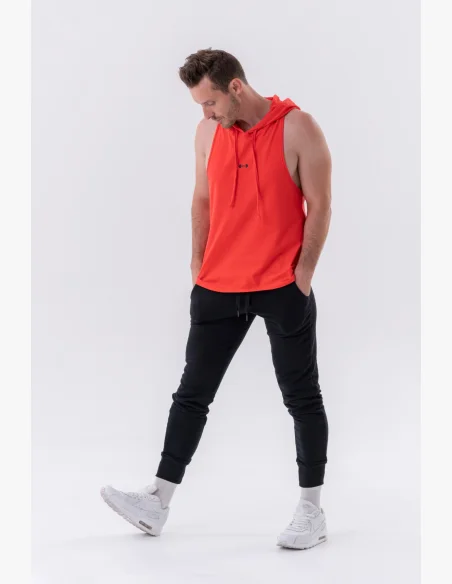 NEBBIA • NEBBIA Fitness canotta con cappuccio rossa • Nebshop.cz
