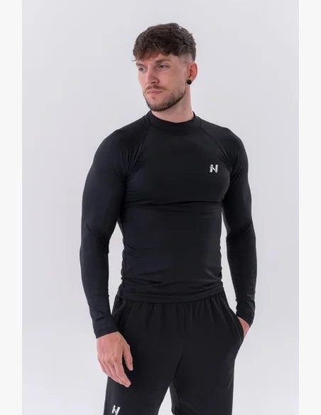 NEBBIA • NEBBIA T-shirt funzionale a maniche lunghe "Active" nera • Nebshop.it