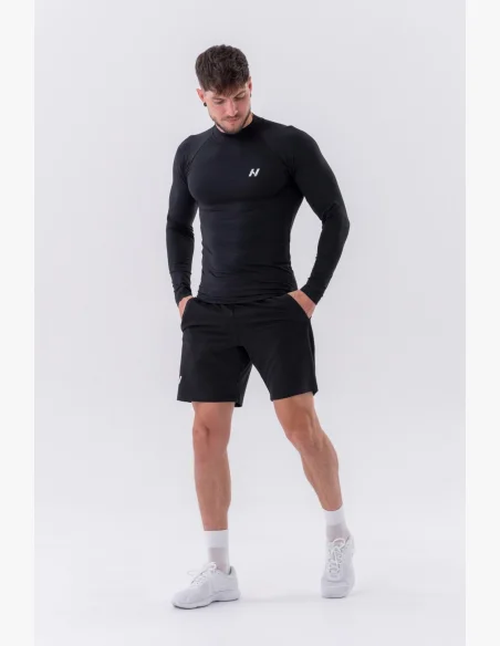 NEBBIA • NEBBIA T-shirt funzionale a maniche lunghe "Active" nera • Nebshop.it