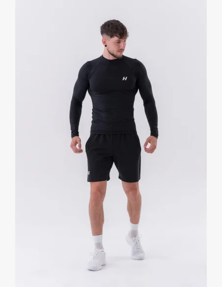 NEBBIA • NEBBIA T-shirt funzionale a maniche lunghe "Active" nera • Nebshop.it