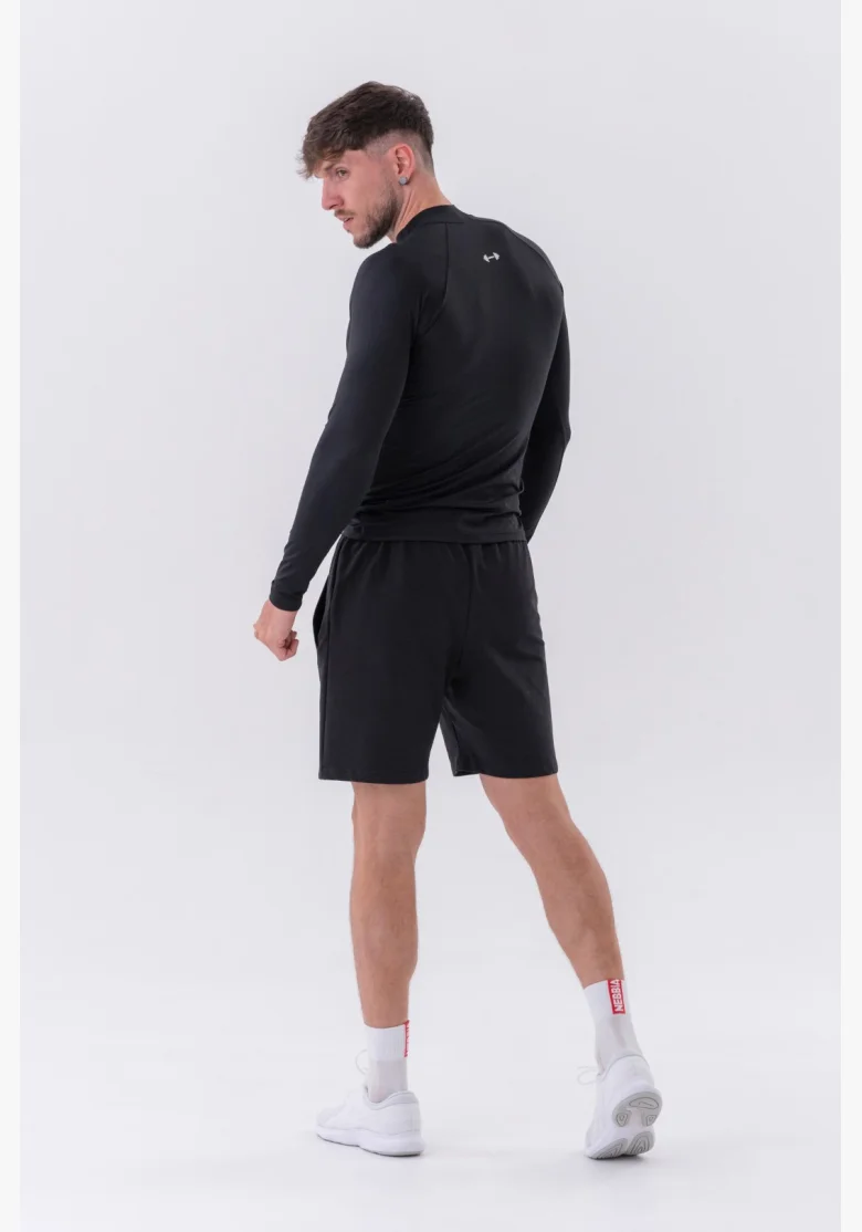NEBBIA • NEBBIA T-shirt funzionale a maniche lunghe "Active" nera • Nebshop.it