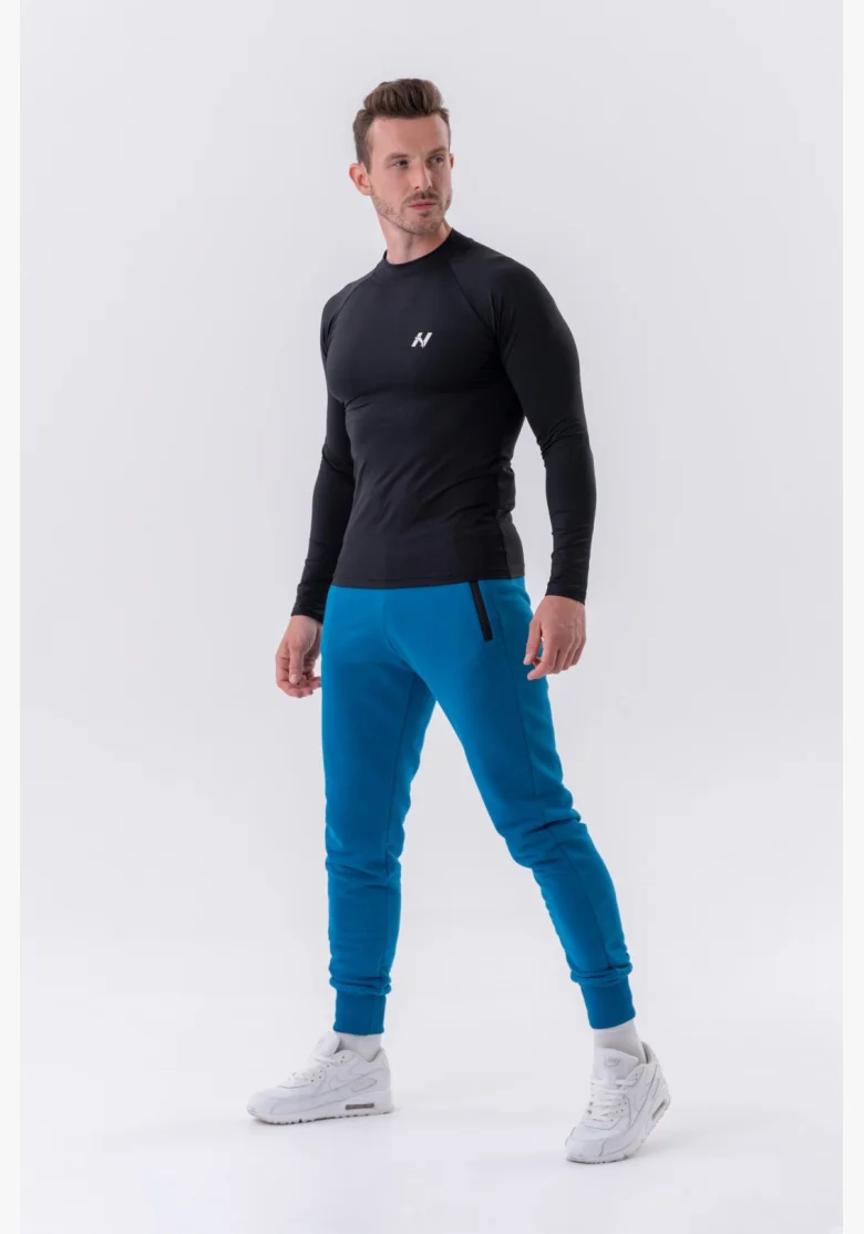 NEBBIA • NEBBIA T-shirt funzionale a maniche lunghe "Active" nera • Nebshop.it