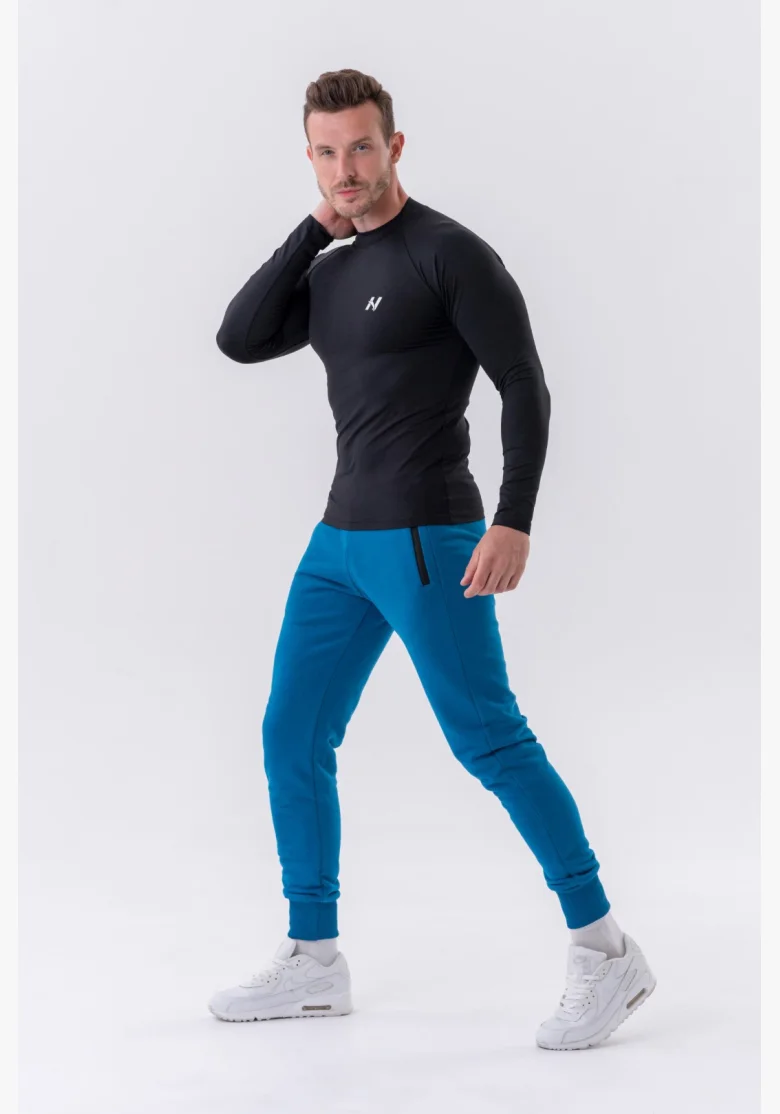 NEBBIA • NEBBIA T-shirt funzionale a maniche lunghe "Active" nera • Nebshop.it