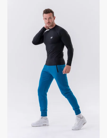 NEBBIA • NEBBIA T-shirt funzionale a maniche lunghe "Active" nera • Nebshop.it