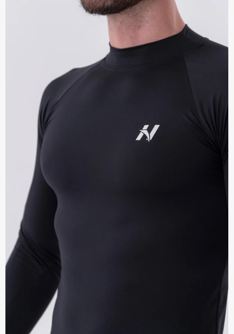 NEBBIA • NEBBIA T-shirt funzionale a maniche lunghe "Active" nera • Nebshop.it